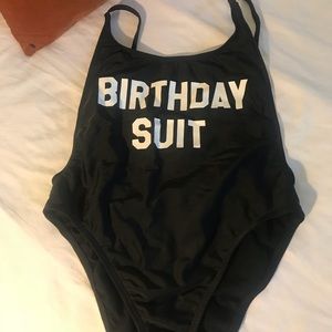 Birthday Suit One piece Bathing Suit